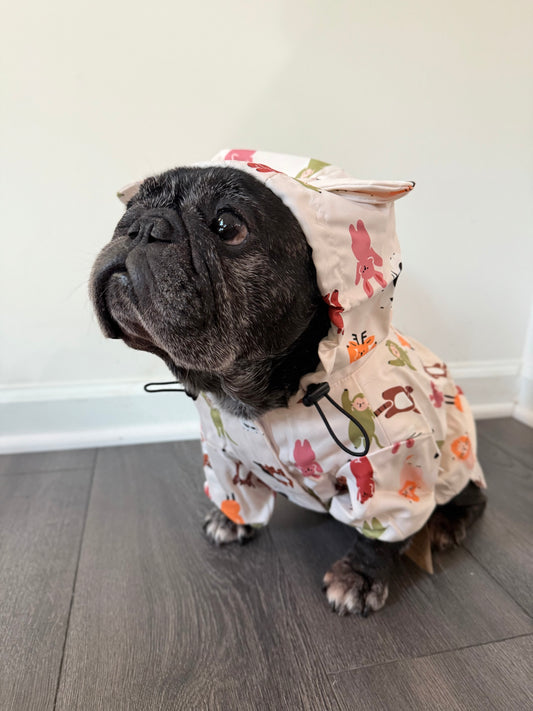 Waterproof Dog Raincoat (Forest Animals)