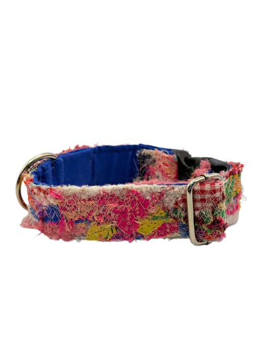 Handmade Patchwork Collar (Red & White Plaid)